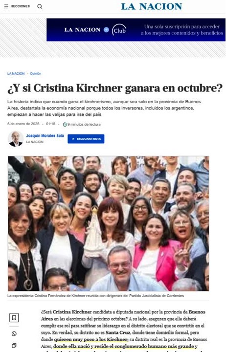 Cristina Kirchner: ¿La pieza clave para&nbsp;2025?